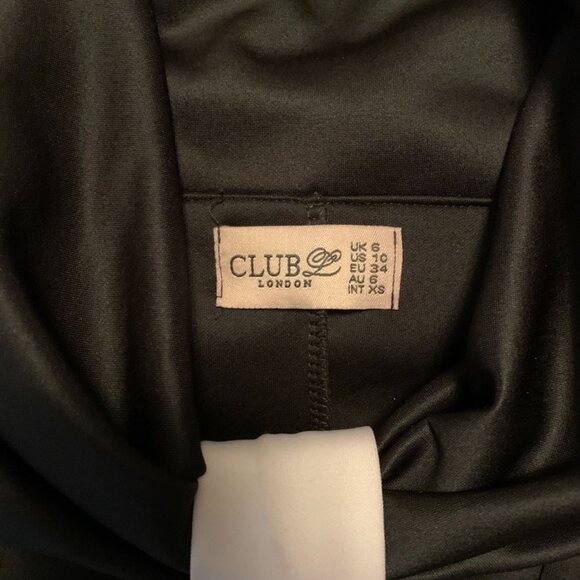 Vintage 1980s Club London Black Mermaid Hem Dress – XS - Picture 4 of 6